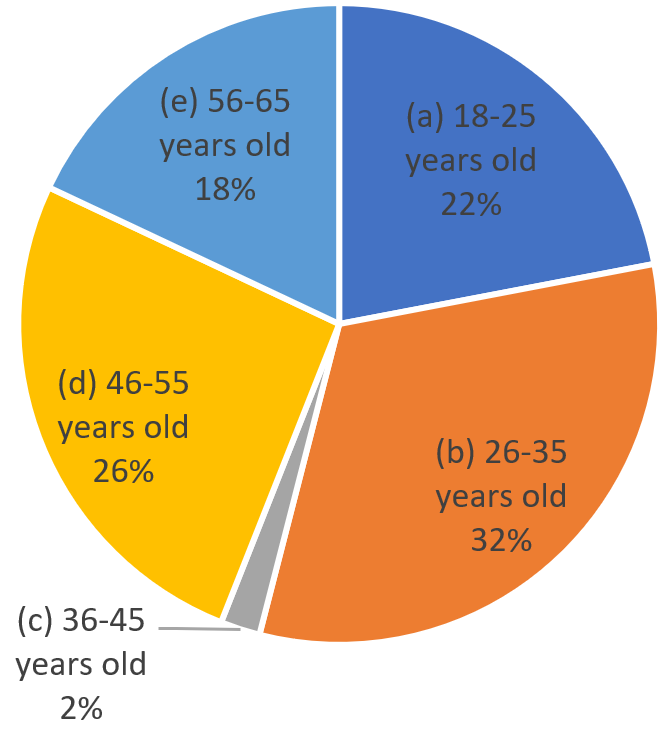 Age groups of participants