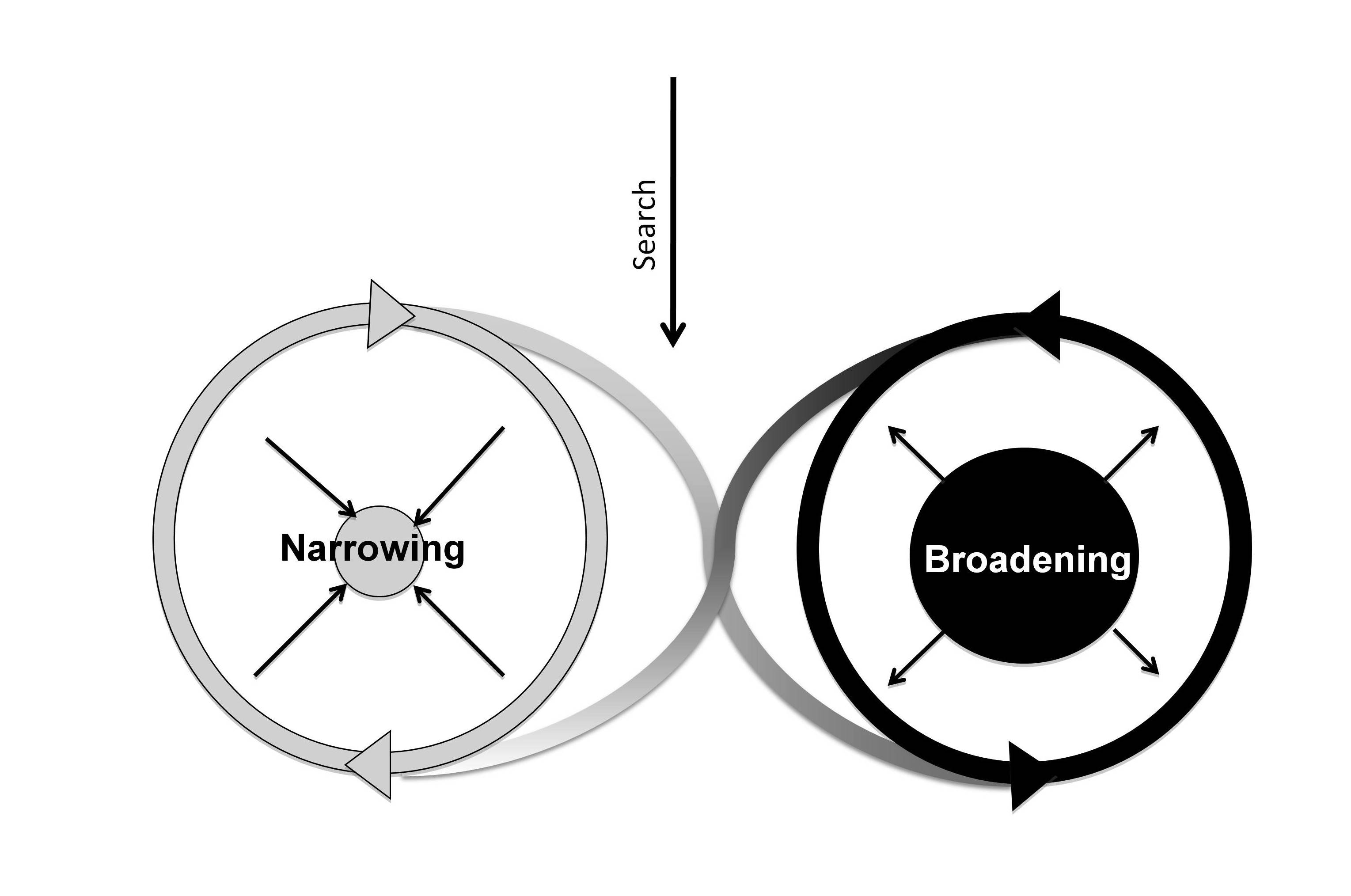 Figure 1:  Interlaced search shape