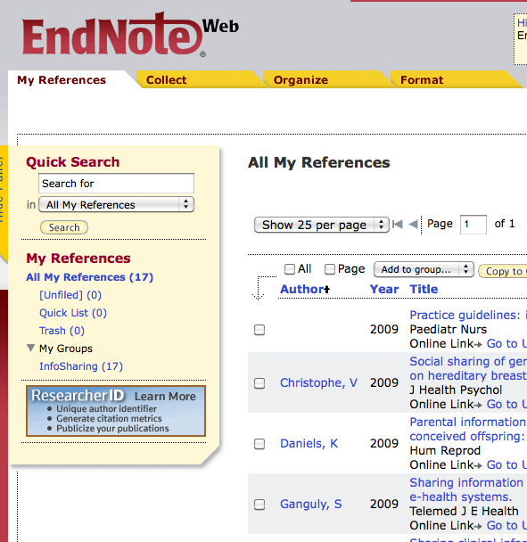 EndNote Web